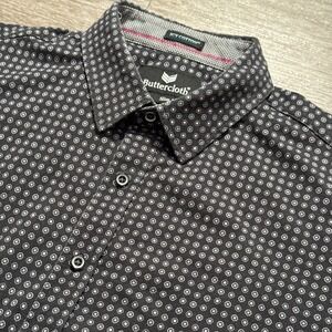 Butter Cloth Shirt Mens XL Icy Cotton Short Sleeve Button Performance Comfort